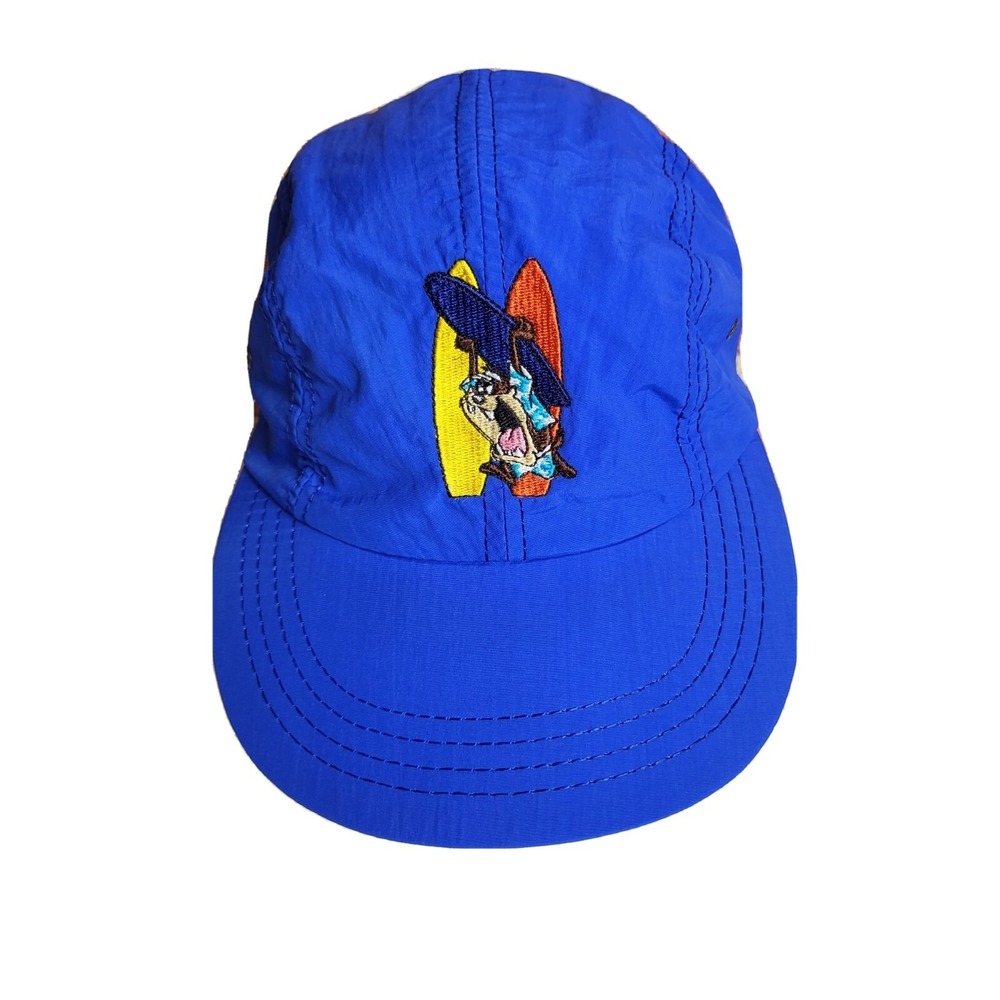 Looney Tunes Taz Tasmanian Devil with Surfboards Ball Cap Hat Royal Blue